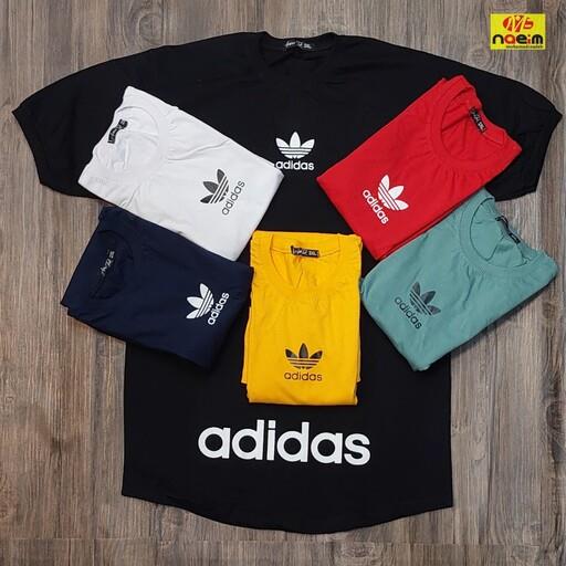 تیشرت یقه گرد مردانه لانگ پنبه ای آستین کش سایز 2xl و 3xl پنبه ای رنگبندی آدیداس adidas